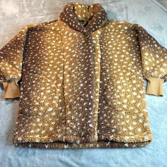 🎯NWOT BumbleBella by Jill Martin Sherpa Jacket Coat Brown Size XS/S - Picture 4 of 15